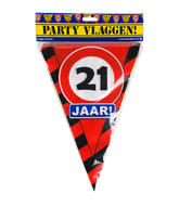 Vlaggenlijn 21 jaar Verkeersbord 10m
